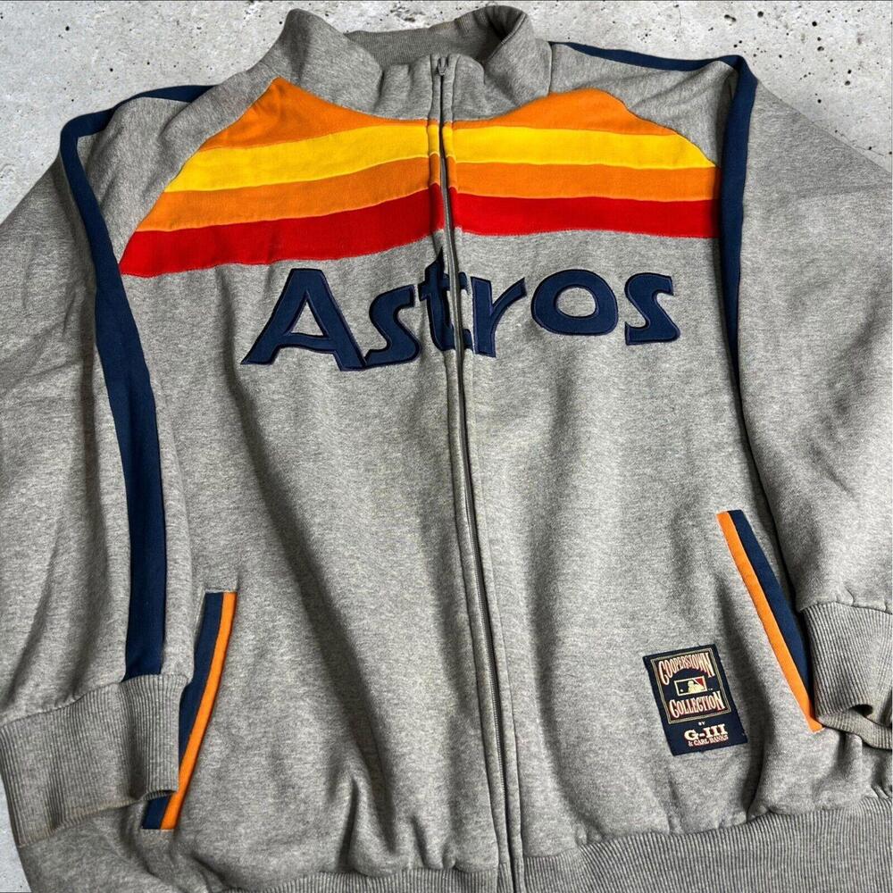 Vintage Cooperstown Collection Astros Zip Up Jacket Size‎ XXL